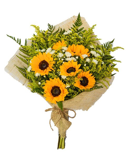 Buquê de Flores com 6 Girassol