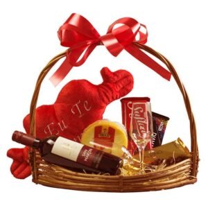 Cesta de Vinho, Chocolate e Queijos