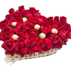 Coração de Rosas com Ferrero Roche