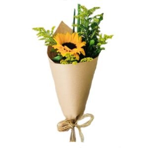 Girassol no Papel Kraft - Floricultura Cuiabá